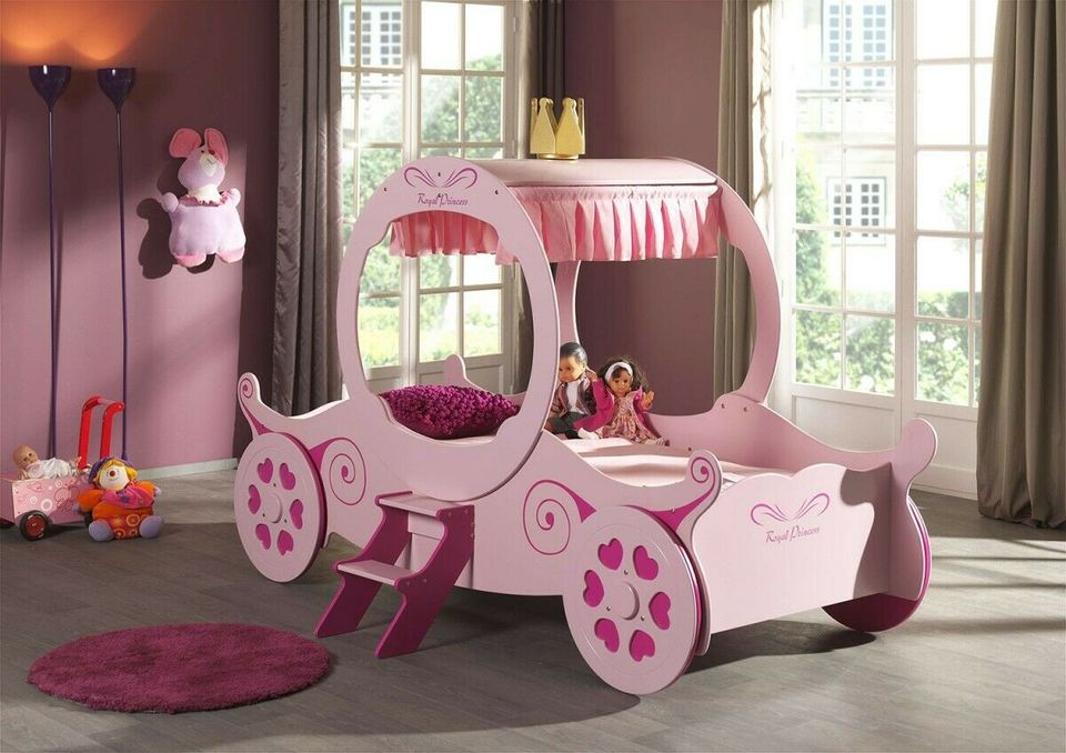 Kutschenbett Kinderbett Kisha Rollrost rosa Mädchen Prinzessin in Hamm