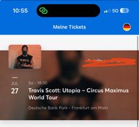 Travis Scott Utopia Tour Tickets FFM (beste View) Frankfurt am Main - Ostend Vorschau