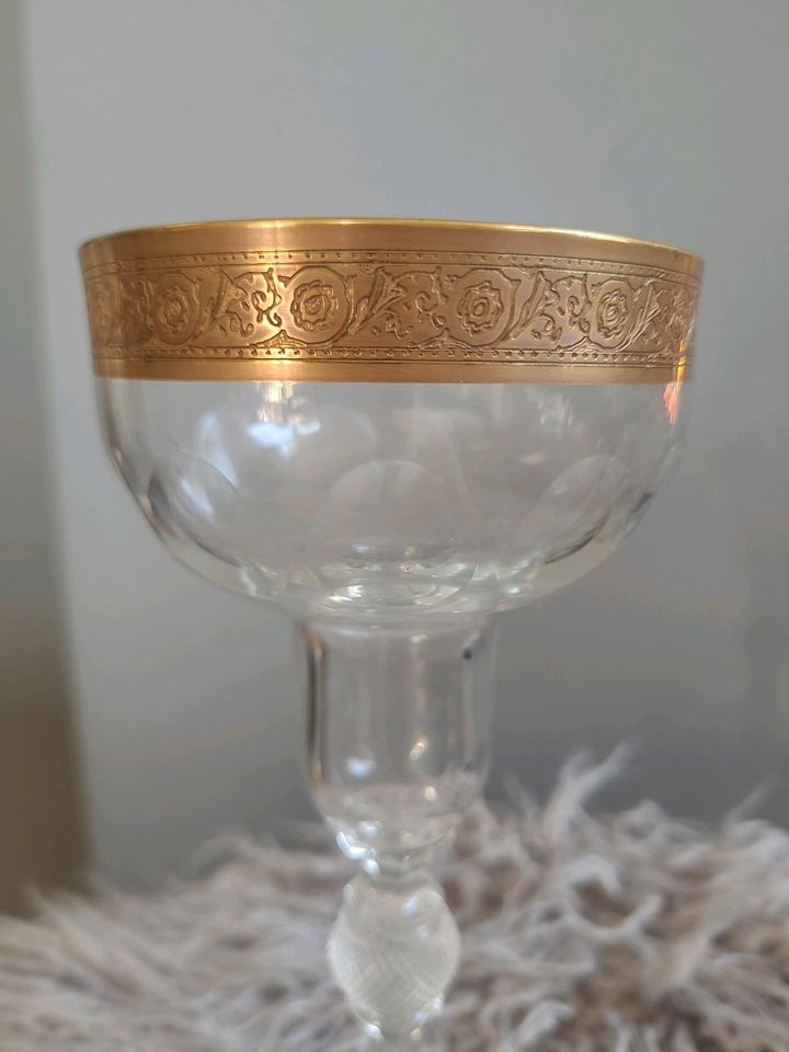 Kristallglas mit Goldrand in Großpösna