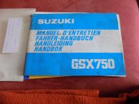 Suzuki Fahrer Handbuch GSX750+Ergänzungsbuch Nordrhein-Westfalen - Gevelsberg Vorschau