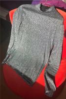 Glitzer metallic silbernes Longsleeve von Hallhuber Hessen - Karben Vorschau