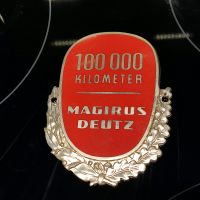 Original alte Emaille Plakette Magirus Deutz 100000 km Hessen - Rabenau Vorschau