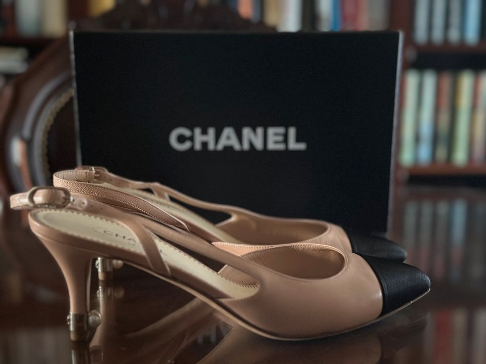 ❤️ Original Chanel Sandalen Slingbacks wie neu 40 OVP ❤️ in Nußloch