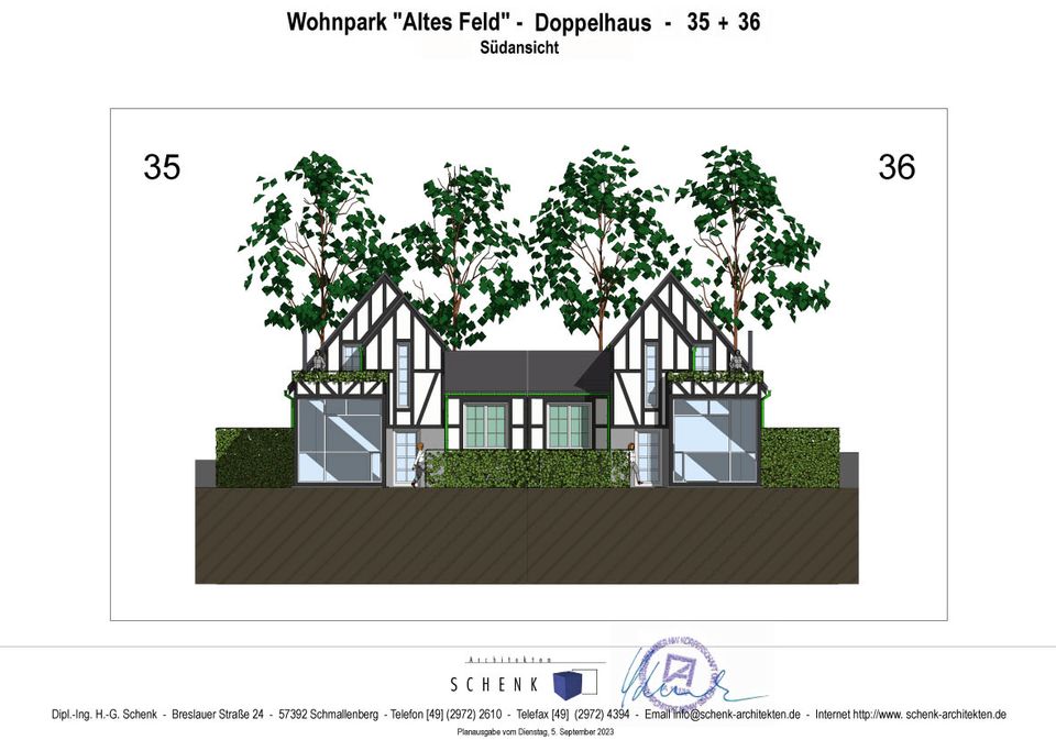 Kleines Baugrundstück für ein Wohnhaus als Doppelhaushälfte mit Baugenehmigung in Schmallenberg