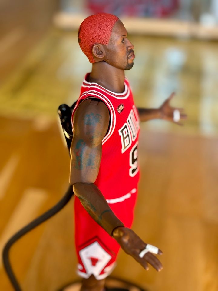 Enterbay 1:6 DENNIS RODMAN Chicago Bulls NBA Figur Original in Kandel