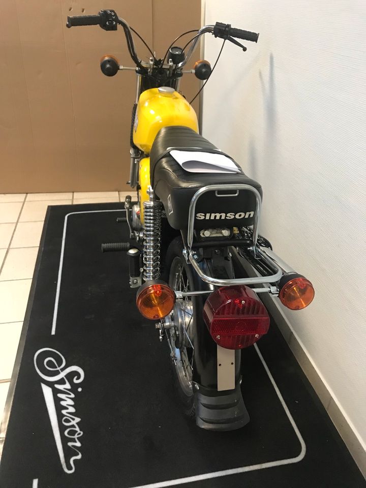 Simson S51 Enduro Gelb NEUER MOTOR 50ccm 60km/h Papiere Vape NEU in Calbe (Saale)