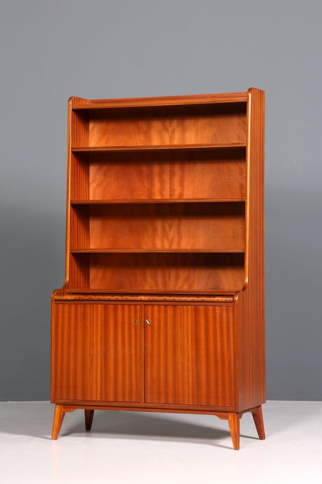 Wunderschöner Mid Century Schrank Bücherregal Vintage Sekretär Highboard Holz Regal 1 von 2 Artikel-Nr.: B771 in Berlin