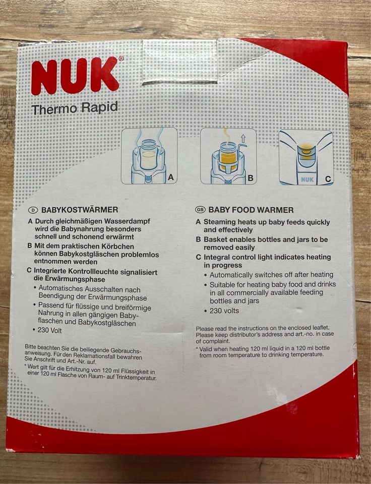 NUK Thermo Rapid Babykostwärmer - Neu in Mücheln (Geiseltal)