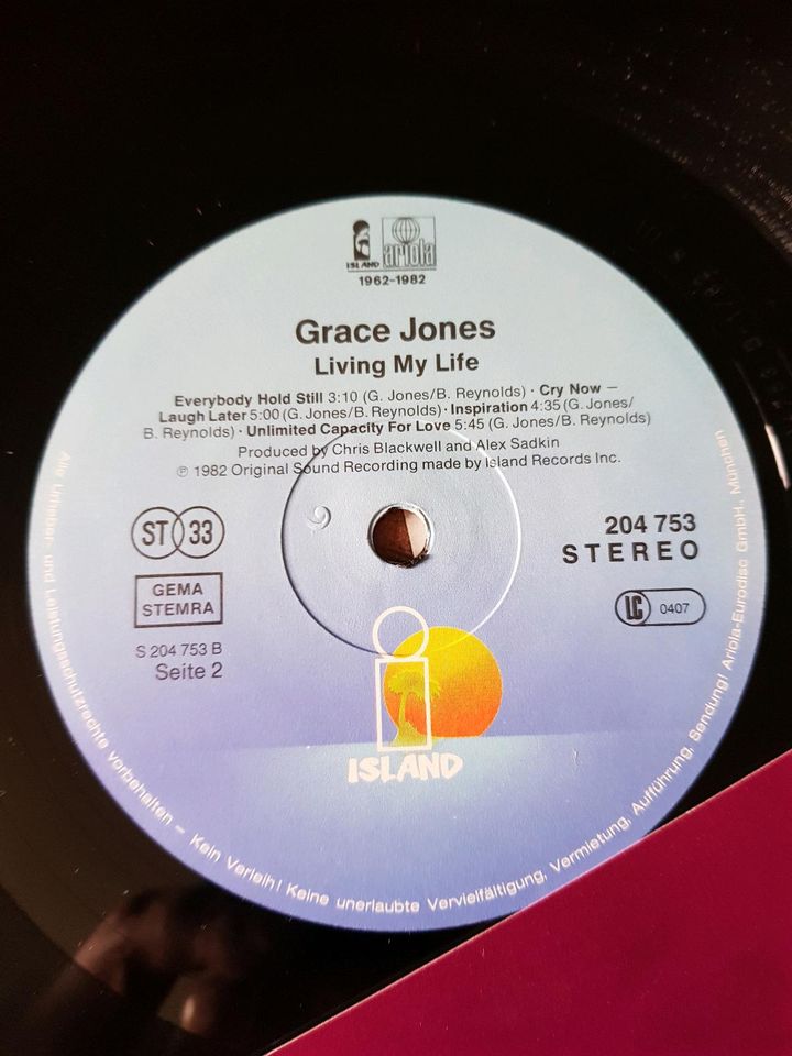 Grace Jones - Living my Life - Vintage LP aus 1982 in Witten