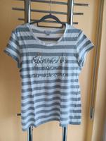Damenshirt von Guess grau/weiss mit glitzernde Schrift Hessen - Liederbach Vorschau