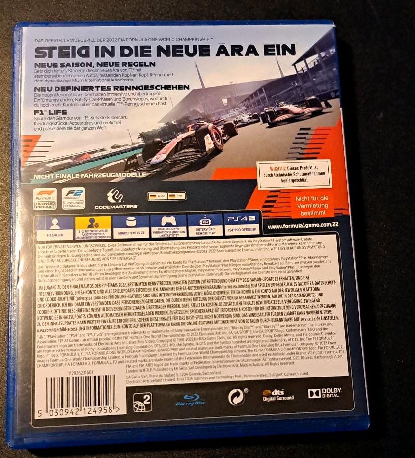 F1 22 Playstation 4 in Emmerich am Rhein