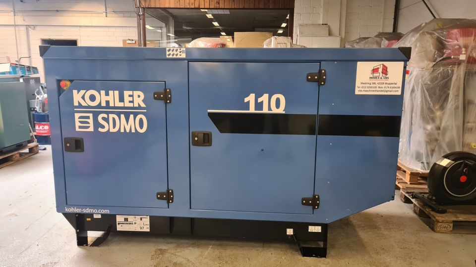 Neue Notstromaggregat SDMO Kohler J110 John Deere 110kVA in Grevenbroich