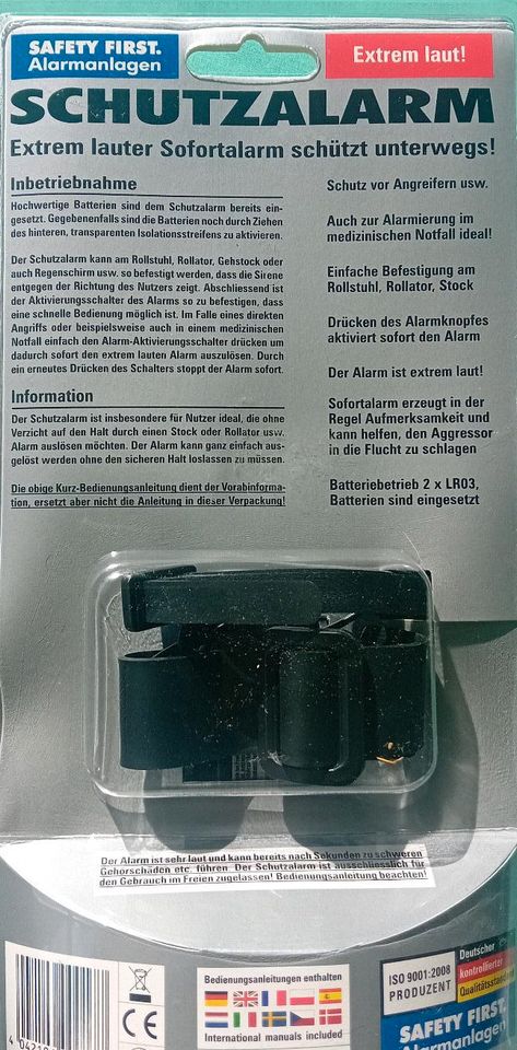 2x Schutzalarm für Rollator, Rollstuhl, Gehstock Alarmsignal in Berlin