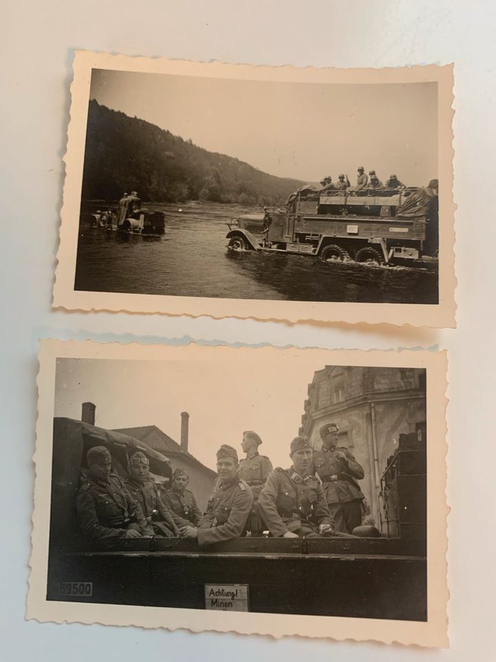 1941! 2x Foto Don Fluss Fahrzeug LKW 2. Weltkrieg Wehrmacht in Dürbheim