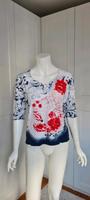 Damen Oberteil Blumenprint von Biba Gr. 40 blau/rot/weiß Berlin - Mitte Vorschau