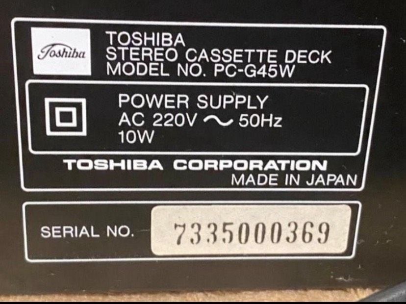 Toshiba PC-G45W  Stereo Cassette Deck in Kamp-Lintfort