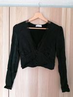 schwarze Bluse bauchfrei Schleswig-Holstein - Schashagen Vorschau