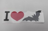 Fledermausaufkleber - I love bats 15 cm x 5 cm Nordrhein-Westfalen - Nottuln Vorschau