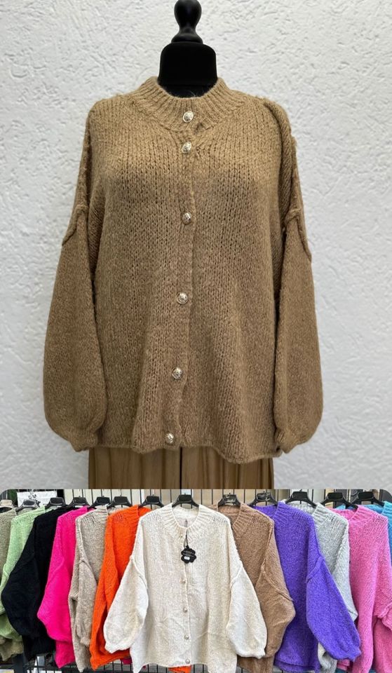 SALE TOP SELLER MODELL Pullover Jacke Gold Knöpfe over size wolle in Mainz