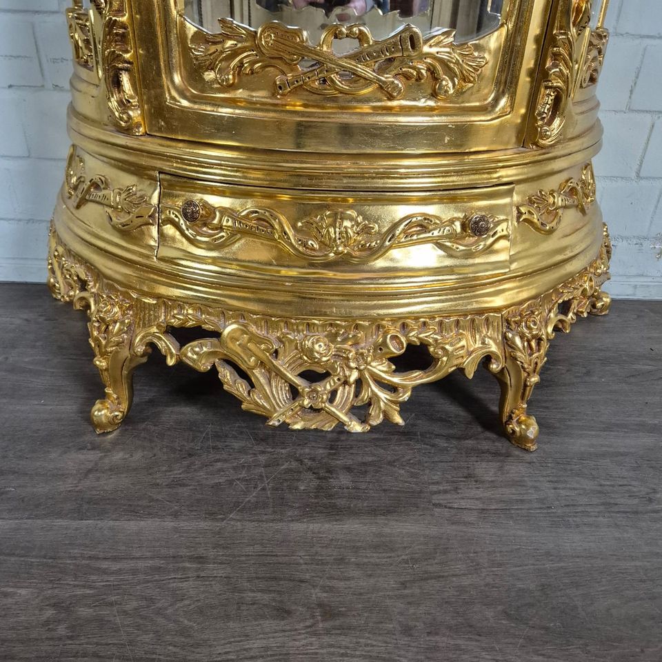 24898 Vitrine Schrank Barockstil Gold 1,25 m in Nordhorn