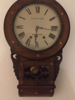 Englische antike Uhr Wanduhr Bahnhof Pub ca.1870 P. Fulfo Banbury Nordrhein-Westfalen - Laer Vorschau