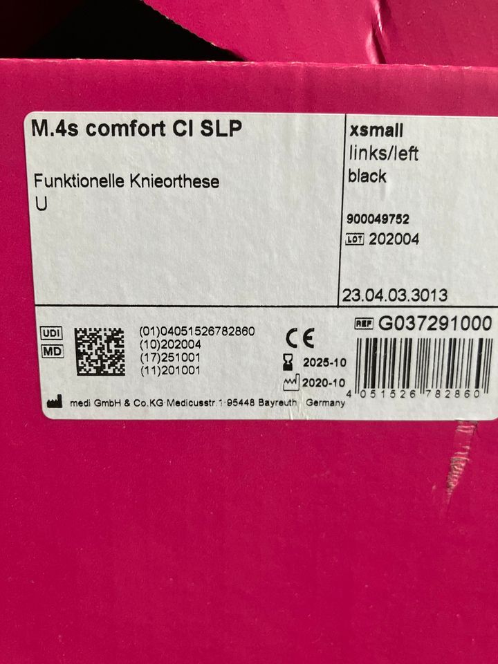 Knieorthese M.4s comfort CI SLP xsmall in Untermeitingen