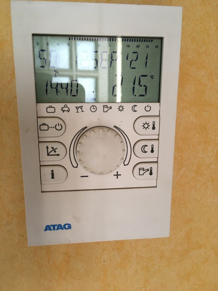 Gastherme, Brennwertgerät, Heizung, Gas, ATAG Q25C, mit Abzugskam in Karlstein