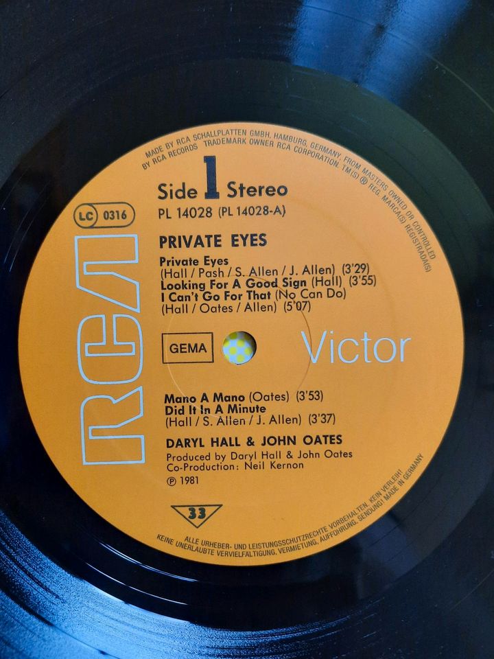 Hall & Oates - Private Eyes  von 1981, Platte, Vinyl, LP in Neumarkt i.d.OPf.