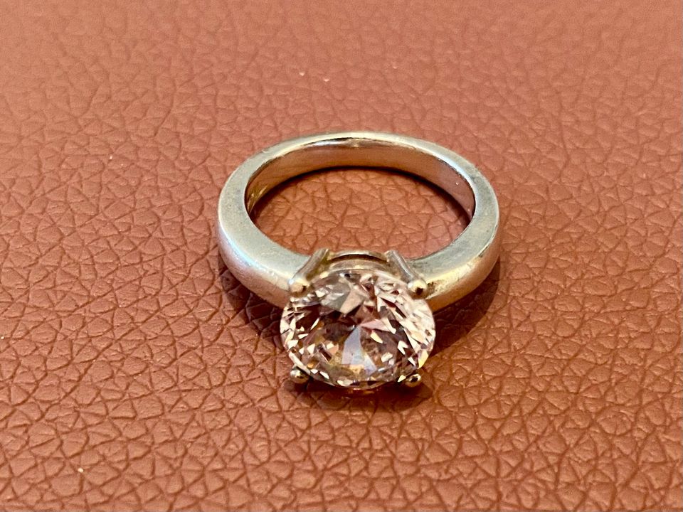 Thomas Sabo Ring Silber weißer farbloser Stein Gr. 52 in Bad Homburg