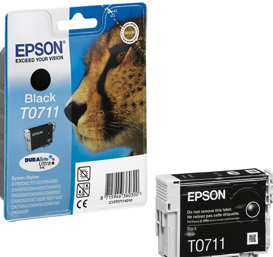 Epson T0711 Schwarz Patrone Orginal verpackt in Ebersdorf