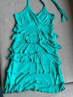Strandkleid T-Shirt-Stoff Neckholder S/36 grün Viskose Hessen - Gründau Vorschau