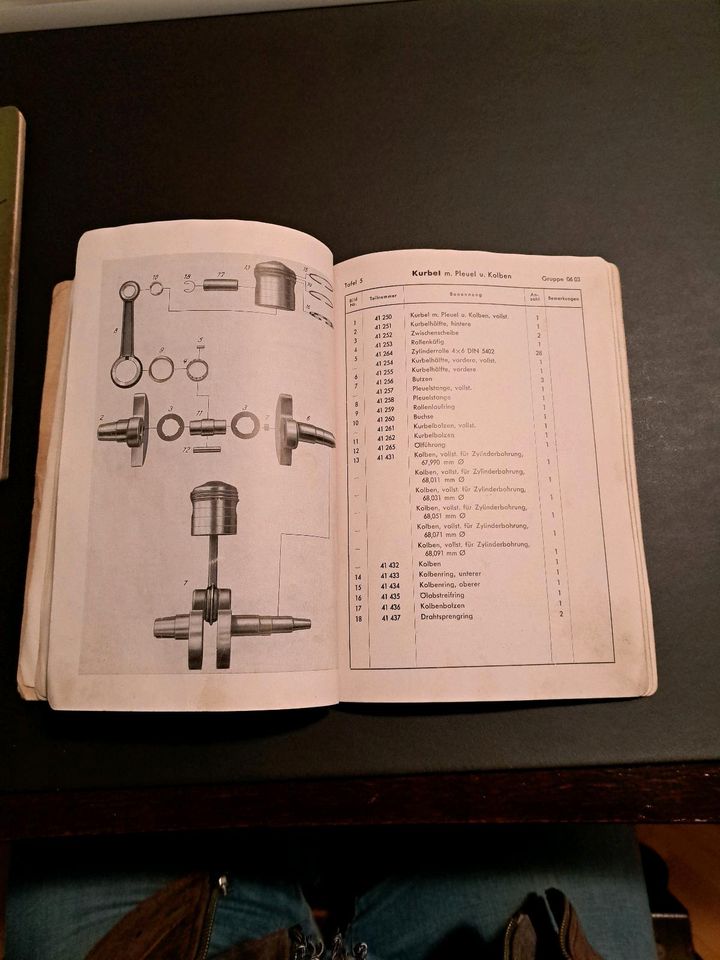 Ersatzteilkatalog Awo 425 T, Ausgabe 1951, original in Gelenau