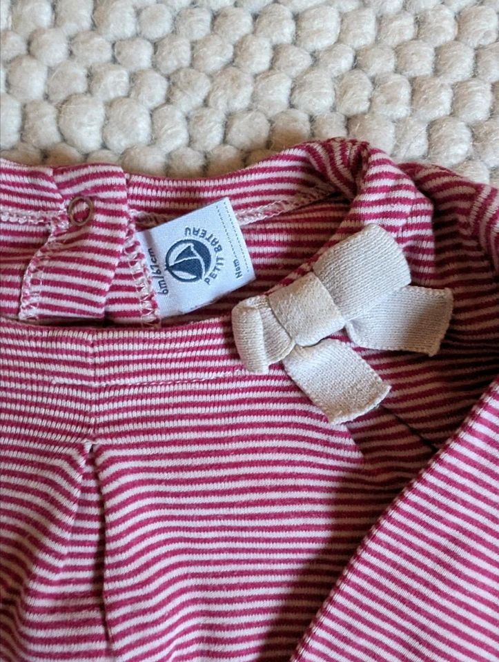 Petit Bateau Tunika Oberteil langarm Shirt Streifen - 6 m 67 cm in Mainz