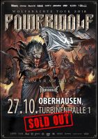 SUCHE: Powerwolf Wolfsnächte Tour 2018 Tourplakat Turbinenhalle Düsseldorf - Angermund Vorschau