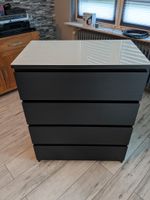 IKEA Malm Kommode 4 Schubladen schwarzbraun mit Glasplatte weiß Hessen - Hungen Vorschau
