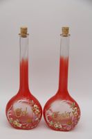 Set Öl & Essig Glasflasche mit Korken rot handbemalt Blumen Brandenburg - Müncheberg Vorschau