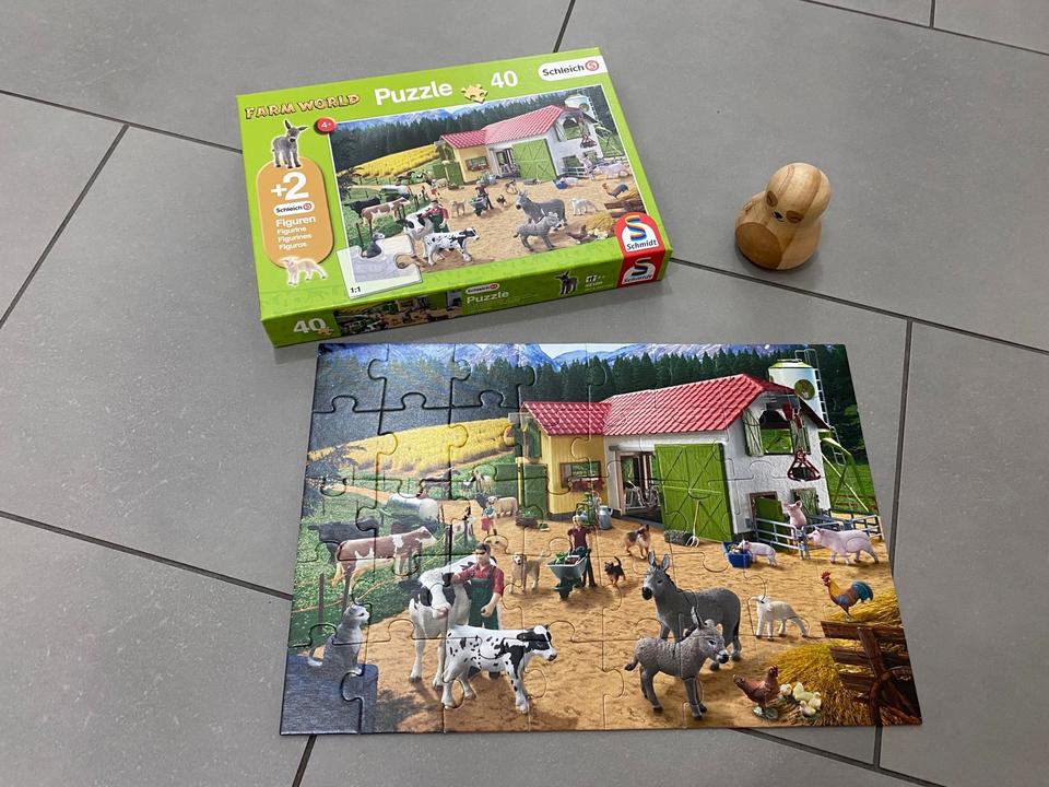 Schmidt Schleich Puzzle, Bauernhof, 40 Teile 56189, 4+ Farm World in Tonna
