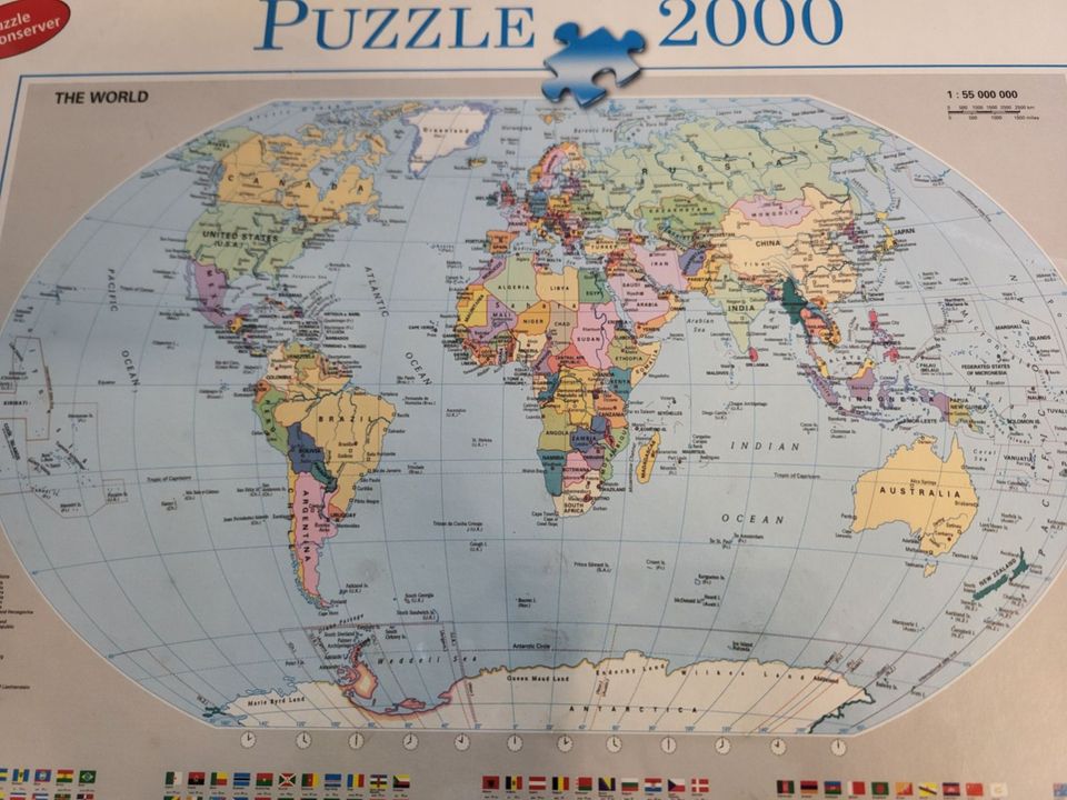 Puzzle 2.000 Teile Politische Weltkarte 98 x 75,1 cm NEU! in Karlsdorf-Neuthard