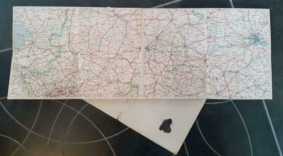 Alte Carto-Plan Verkehrskarte 1947 Nordwestdeutschland in Jelmstorf