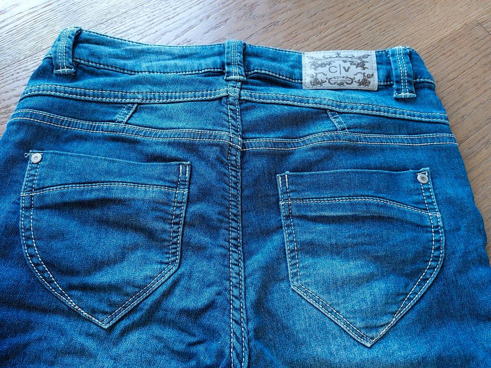 2 x Shorts Jeans Baumwolle blau braun in Prem