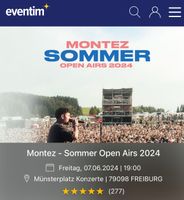 2 Tickets Montez - Sommer Open Airs 2024 (Freiburg) Baden-Württemberg - Rheinmünster Vorschau