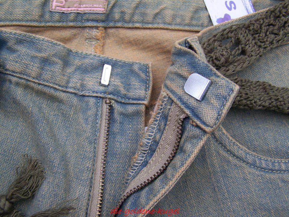 Pampolina Gr 164 XS 34 Jeans Blumenkinder/ Hippie Flower Vintage in Mühlacker