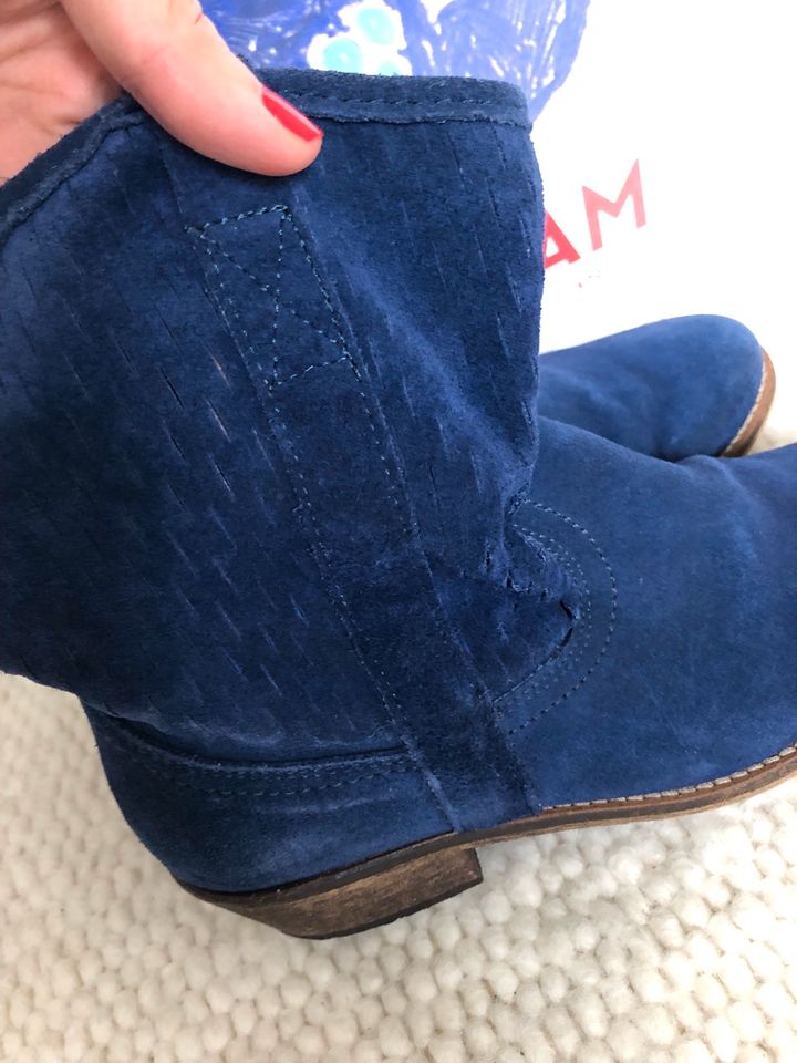 Wildleder Stiefeletten blau 39 in Hamburg