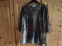 Ulla Popken, Spitzenshirt, 3/4 Arm 40/42 braun beige gemustert Niedersachsen - Braunschweig Vorschau