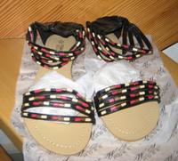 Sandalen Riemchen Gr.40 schwarz mit bunten Perlen Hippie Boho Sachsen - Gelenau Vorschau