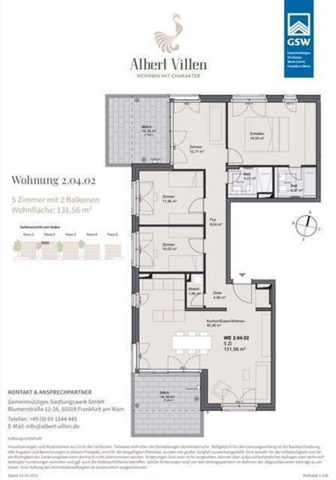 PENTHOUSE-GLEICHES-WOHNEN   :::   5 ZIMMER-NEUBAU-WOHNUNG in Wiesbaden