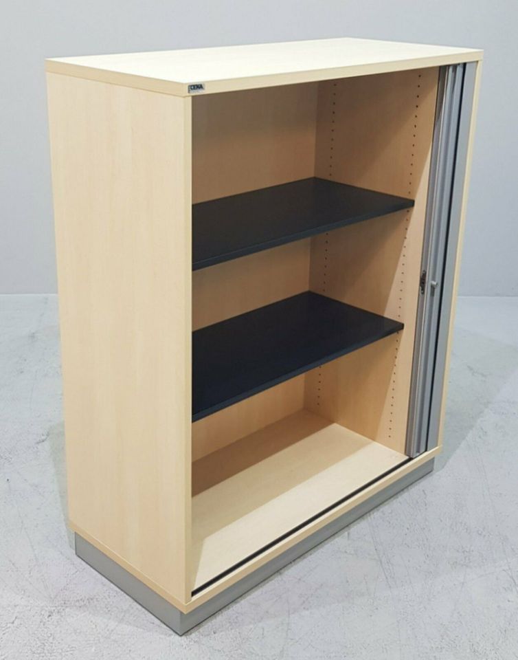 Aktenschrank / Sideboard 3 Ordnerhöhen von CEKA, 100 cm breit in Stein