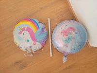 Zwei Luftballons Einhorn + Arielle ca 40cm Durchmesser Bayern - Münsing Vorschau