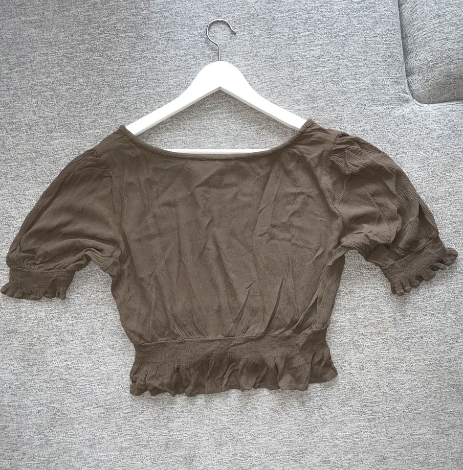 Only Top Bluse Crop Khaki Grün Boho Vintage in Bremen