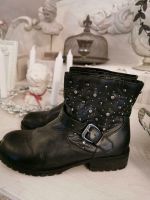 MANGO KIDS  Biker Boots Stiefelette Schwarz Schuhe Nieten Gr.37 Niedersachsen - Brackel Vorschau